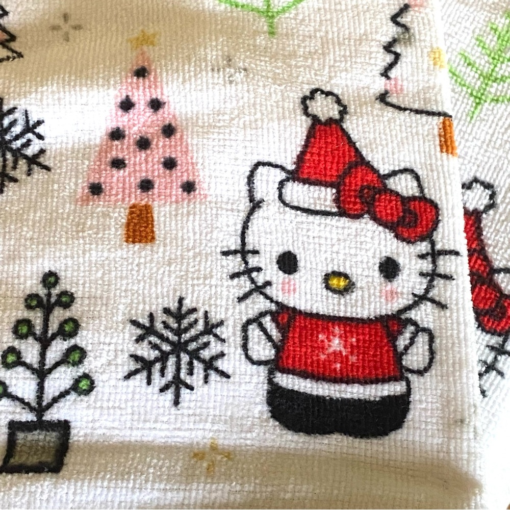Hello Kitty hand towel or kitchen white with hello Kitty and trees brand new - Picture 6 of 6